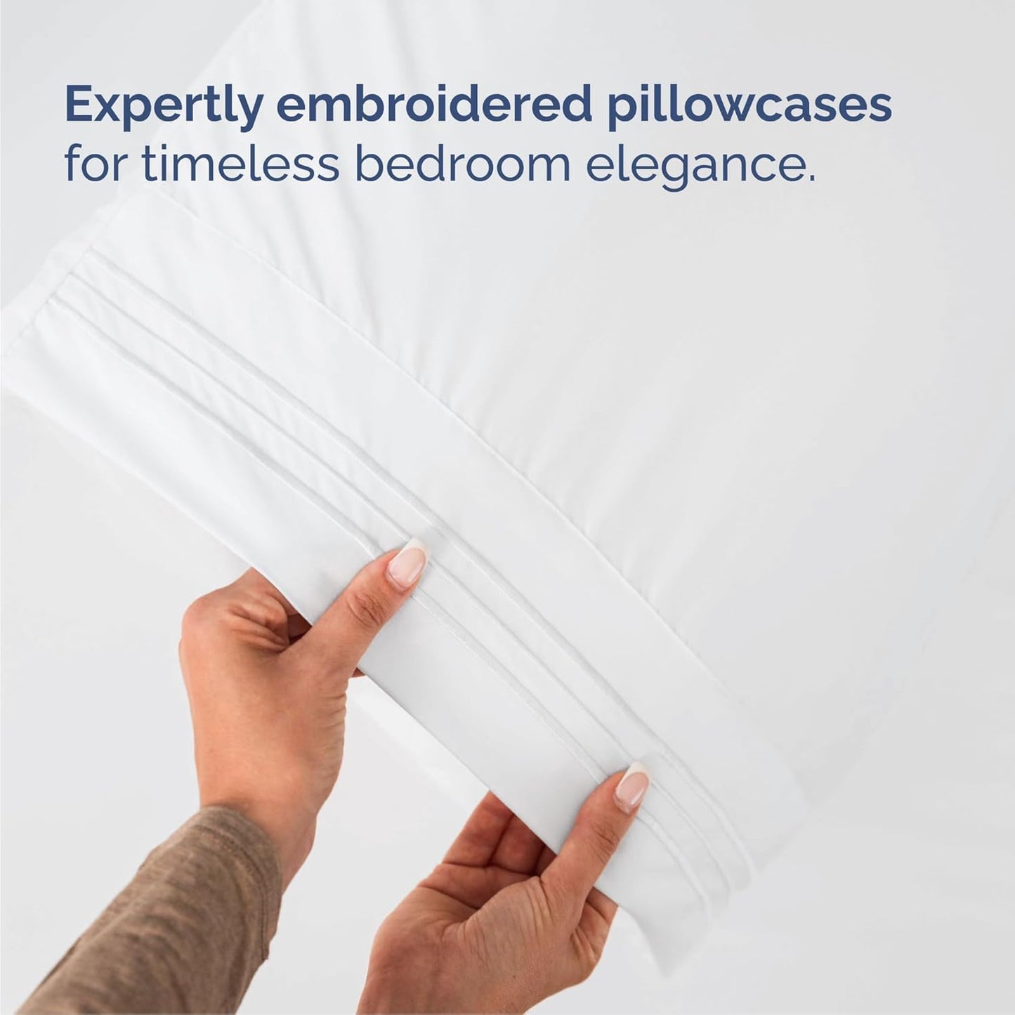 Cal King Size 4-Piece Sheet Set - Ultra-Soft Cooling Bed Sheets | Hotel Luxury Bedding - White