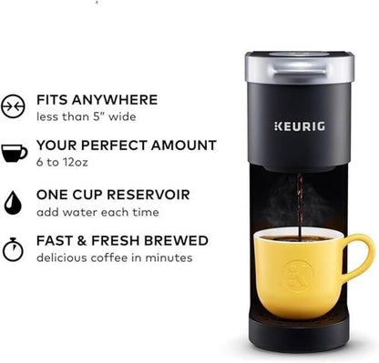 Keurig K-Mini Plus Coffee Maker - Single Serve K-Cup Pod Brewer | 6 to 12oz Brew Size, Stores 9 Pods