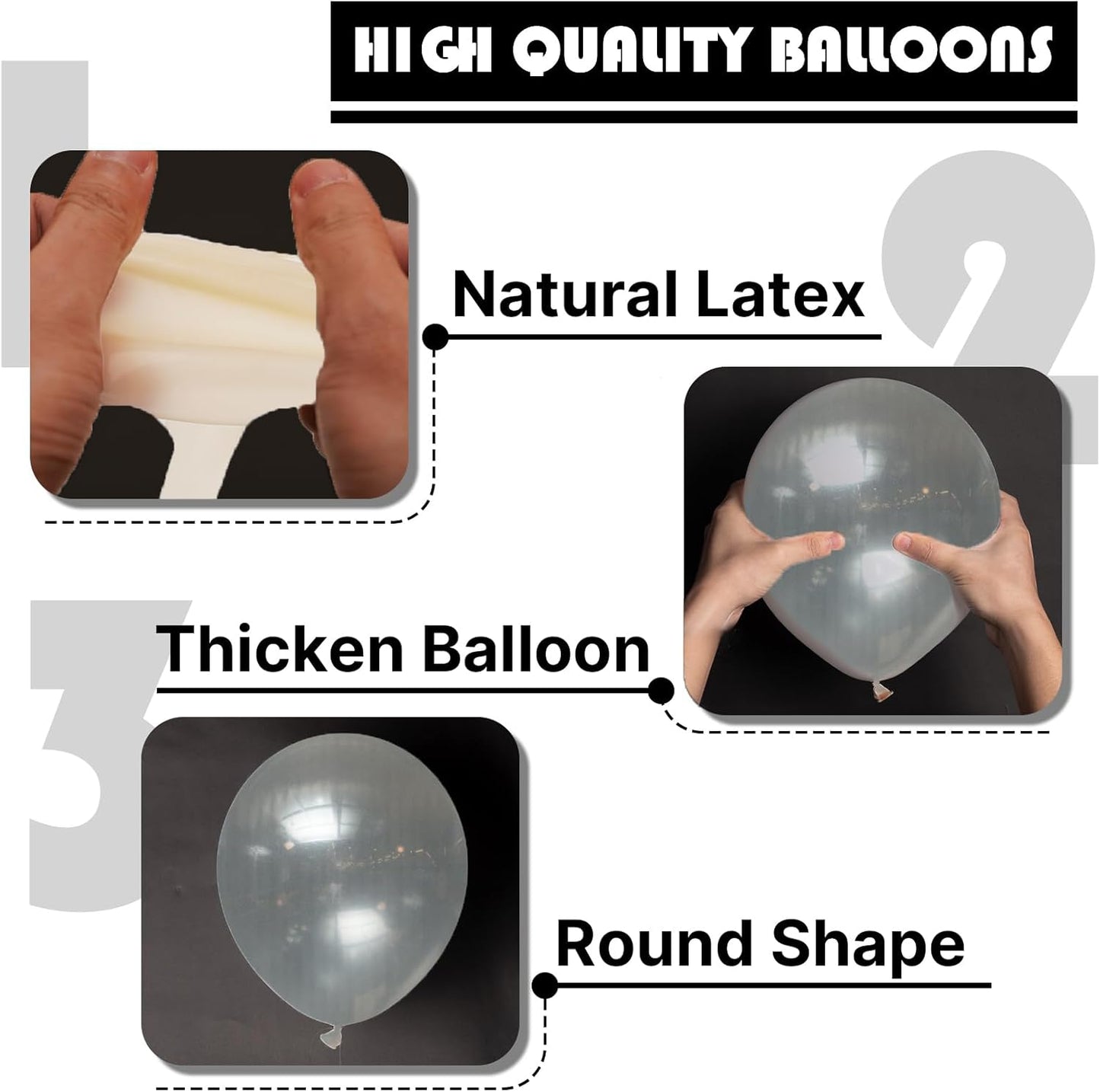 PartyWoo Clear Balloons - 100pcs Transparent Balloon Arch Kit for Weddings, Graduations & More | 5-36 Inch Sizes