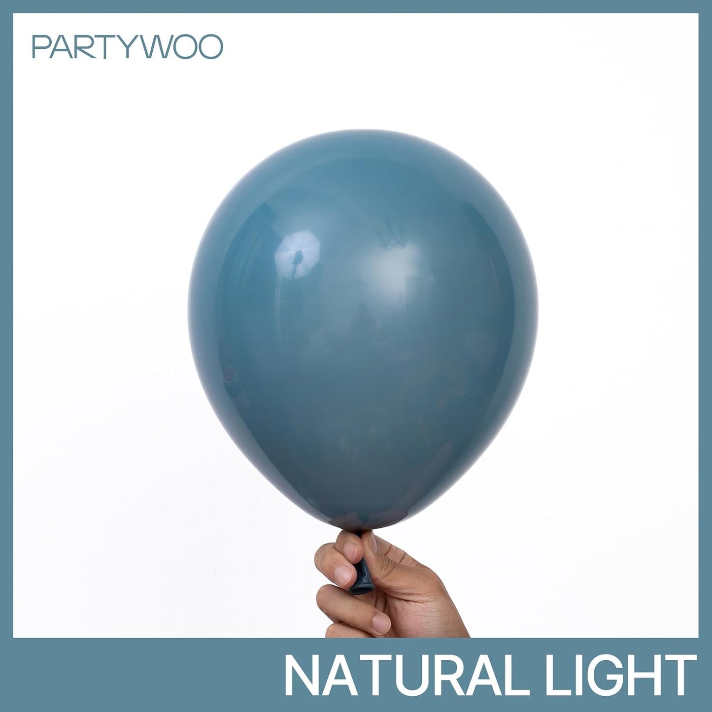 PartyWoo Slate Blue Balloons - 50pcs 12 Inch Navy & Dusty Blue Boho Balloons for Celebrations