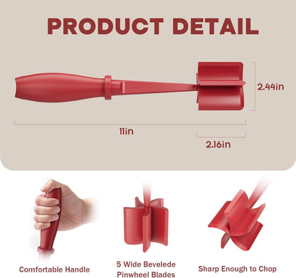 Upgrade Meat Chopper by [Brand Name] - Premium Heat Resistant Hamburger Smasher | Non-Stick Grinder in Red