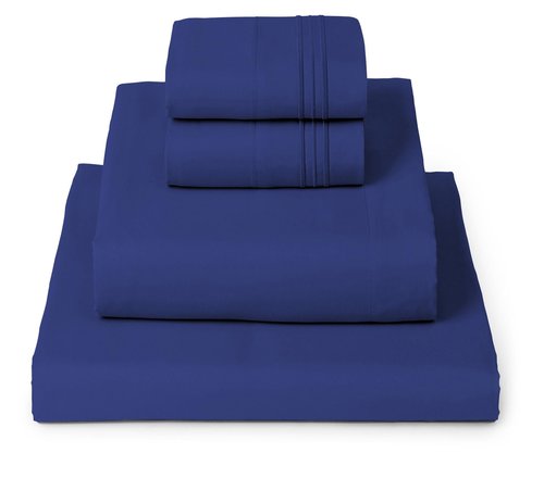 Mellanni Full Sheets Set - 4 PC Iconic Collection Bedding - Hotel Luxury, Extra Soft, Cooling Bed Sheets - Wrinkle, Fade, Stain Resistant (Full, Royal Blue)