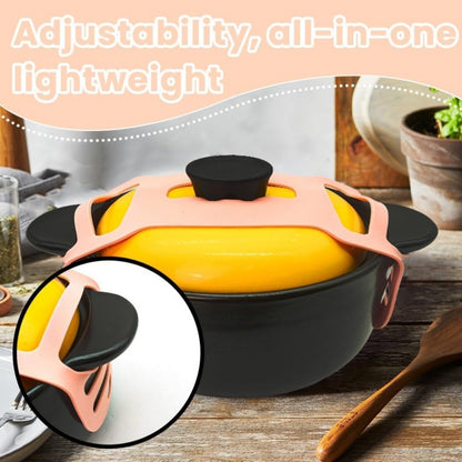 Silicone Lid Lock Strap by [Brand Name] - Universal Crockpot Lid Holder for 6/7/8 Quart | Heat-Resistant, No-Spill Design (Black)