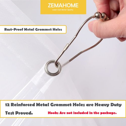 ZEMAHOME 10 Pack PEVA Plastic Shower Curtain Liner Premium Light Weight 72" x 72" Clear Bathroom Shower Showroom Curtain Liner with Rustproof Metal Gromments and Weighted Magnet