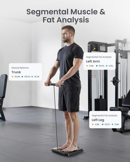 RENPHO Smart Scale for Body Weight, FSA&HSA Eligible, 8-Electrode Digital Bathroom Scale with BMI Body Fat Muscle Mass, Body Composition Analyzer, Larger Platform, MorphoScan Base