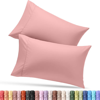Utopia Bedding Pillow Cases - Soft Brushed Microfiber 2-Pack | Oeko-TEX Certified, 20x26 Inches (Pink)