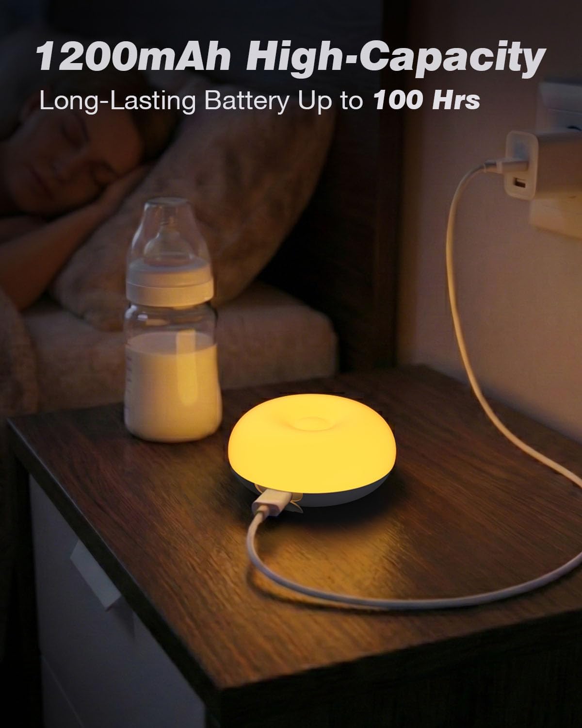 Skiennix Baby Night Light - Soft BPA-Free Egg Design with Dimming | Rechargeable & Portable for Nursery