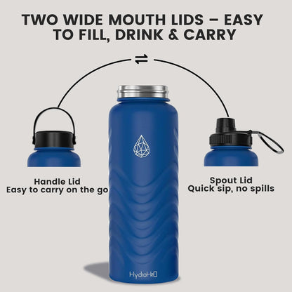 Skiennix 32oz Stainless Steel Insulated Water Bottle - 48H Cold & 24H Hot, Leak-Proof, BPA-Free | Blue