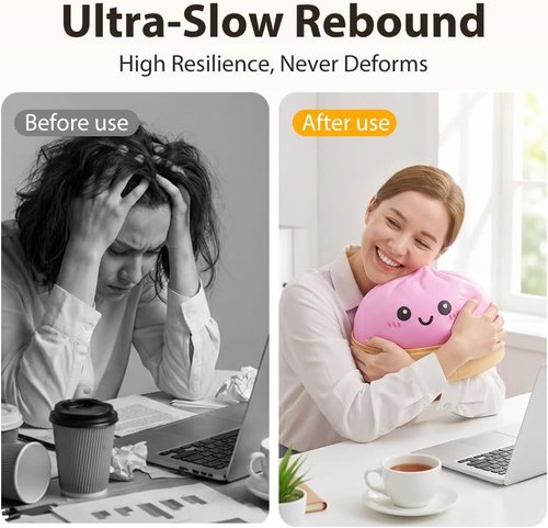 Giant Dumpling Squishy - Jumbo Soft Slow Rising Stress Ball | Extra Large Purple Fidget Toy for Adults