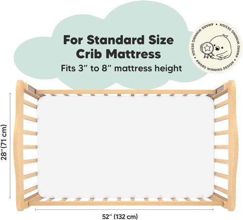KeaBabies Organic Crib Sheets & Baby Swaddle Sleep Sacks - 2-Pack Fitted Sheets & 3-Pack Zipper Swaddles