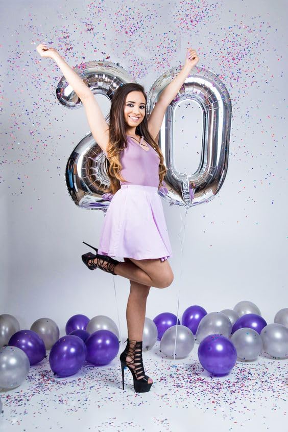 Silver Number Balloon - 40 Inch 0 Balloon for Birthday Decorations | Elegant Silver Party Supplies