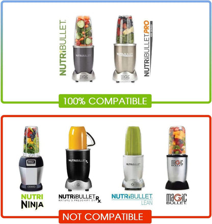 NutriBullet 7-Piece Blender Cup & Blade Replacement Set - 32oz Huge Cup with Flip-Top Lid & Premium Extractor Blade
