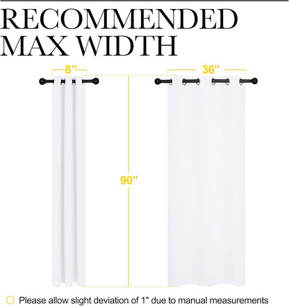 NICETOWN Solid Window Curtain Panels - Grommet Design, Elegant White, 42 x 90 Inches, Set of 2