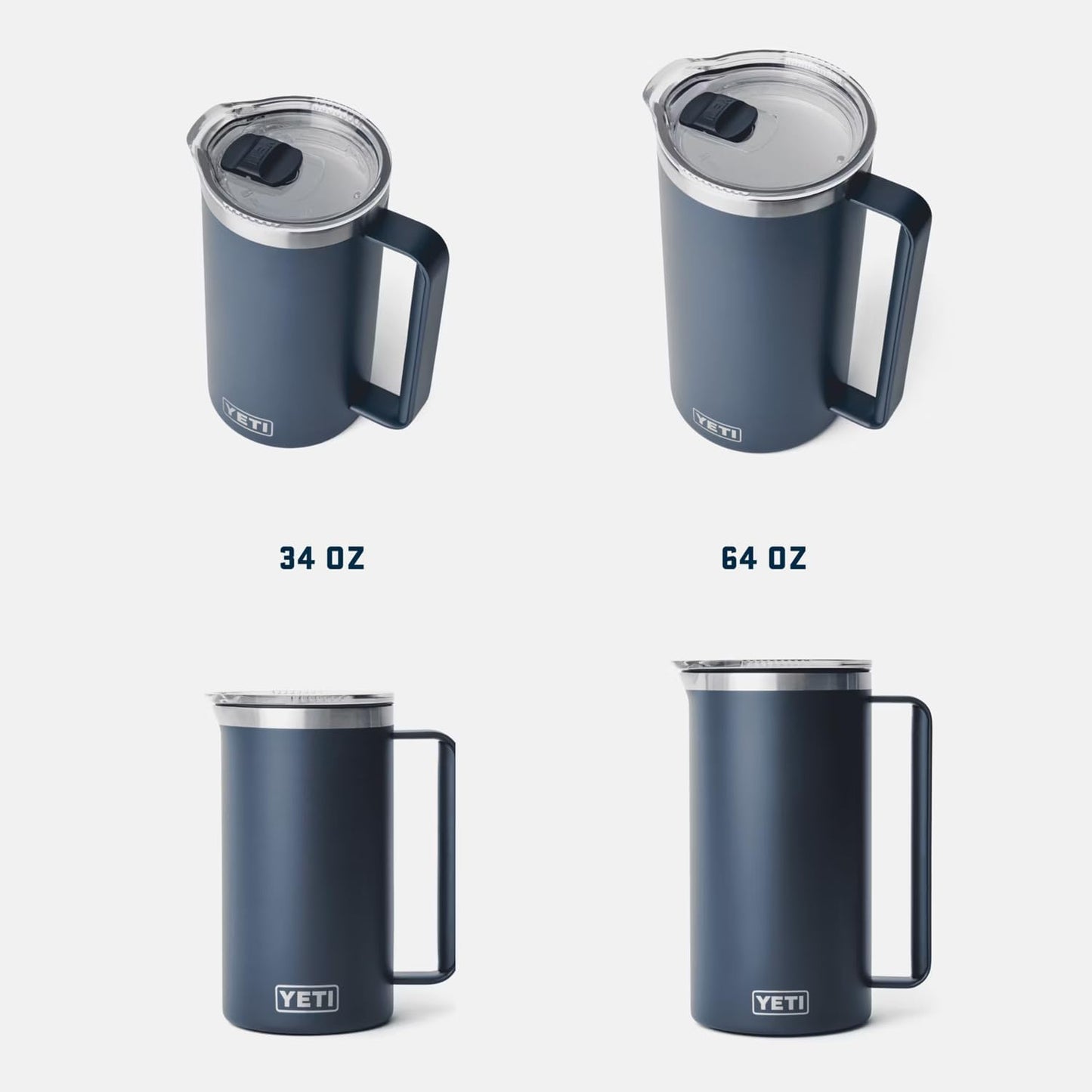 YETI Rambler 34 oz Pitcher, Vacuum Insulated, Stainless Steel with MagSlider Lid, Rescue Red