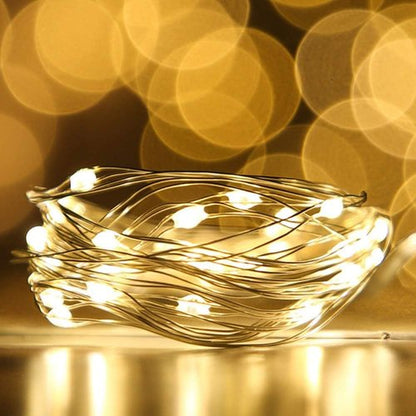 LIIDA LED Fairy String Lights - 12-Pack of 20 Micro Lights on Silver Copper Wire | Warm White for DIY Decor
