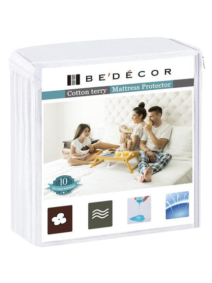 Bedecor Queen Waterproof Mattress Protector,Pee and Liquid Proof Cover for Pets, Elderly, and Incontinence, Fitted Deep Pocket for 9-18 Inch Deep