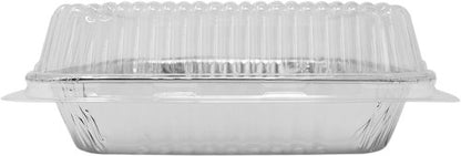 Fig & Leaf 8” x 8” Square Baking Cake Pans - 35 Pack Heavy-Duty Disposable Aluminum Foil Tins