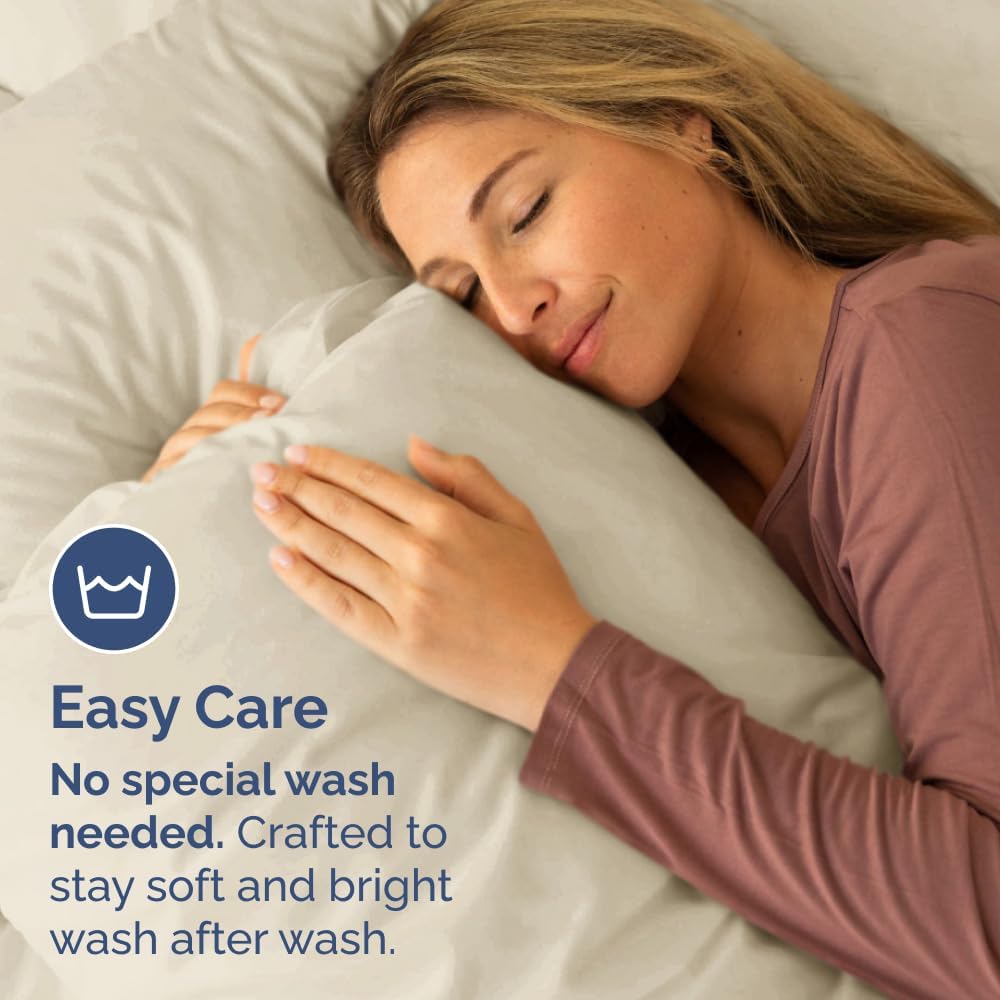 Skiennix Body Pillowcases Set of 2 | Soft, Breathable 20x54 Long Pillow Covers - Wrinkle & Fade Resistant, Machine Washable (Wheat)