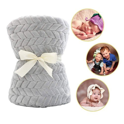 Baby Blanket Flannel, Cozy Throw Blankets for Newborn Infant and Toddler, Super Soft and Warm Receiving Baby Blanket for Crib Stroller (Grey 2532")