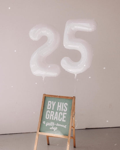 Number 12 Balloon by Party Essentials - 40 Inch White Birthday Decoration for 12th Birthday Celebration