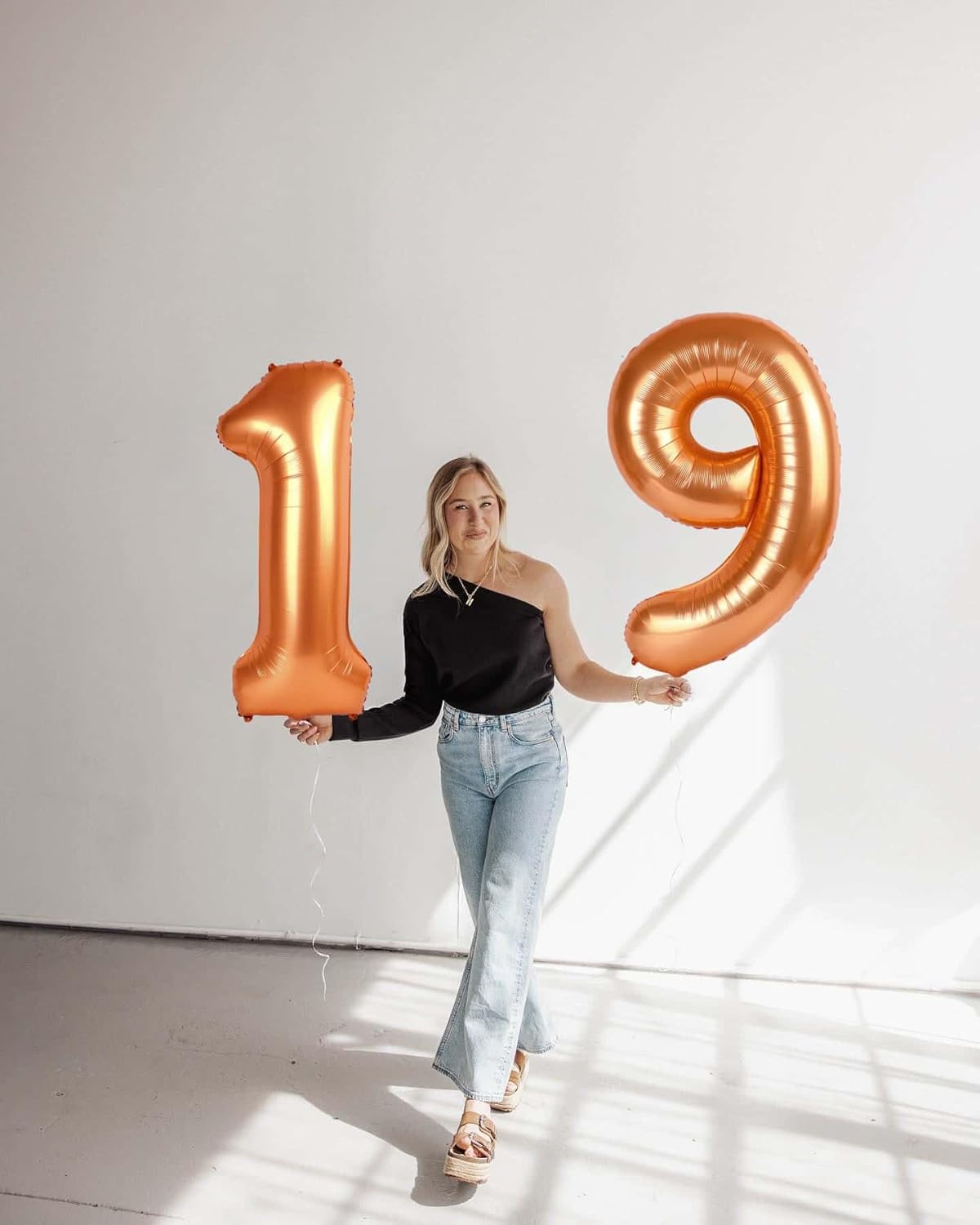 Orange Number 1 Balloon - 40 Inch 1st Birthday Decoration for Boys & Girls | Shiny Party Supplies