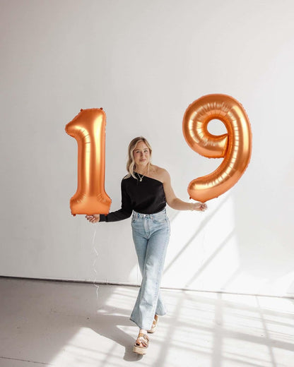 Orange Number 1 Balloon - 40 Inch 1st Birthday Decoration for Boys & Girls | Shiny Party Supplies