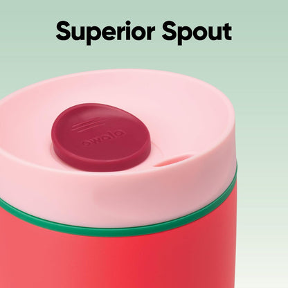 Owala SmoothSip Coffee Tumbler - Insulated Stainless Steel, Reusable 12 oz, BPA Free | Pink/Red