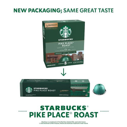 Starbucks by Nespresso Vertuo, Blonde, Medium, and Dark Roast Variety Pack Coffee, 30-count Coffee Pods, Brews 7.8 oz.