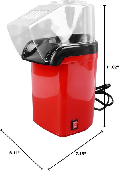 Skiennix Electric Popcorn Maker - Quick & Efficient Air Popper for Movie Nights | Detachable Design