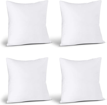 Utopia Bedding Throw Pillow Inserts - Pack of 4 White 28 x 28 Inches | Indoor Decorative Cushions