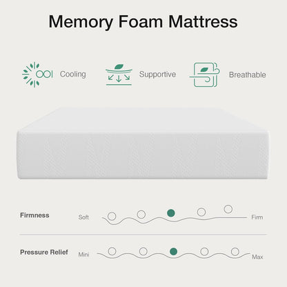 Novilla Queen Mattress - 8 Inch Gel Memory Foam for Cooling Sleep | Pressure Relief & CertiPUR-US Certified