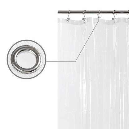 Barossa Design Shower Curtain Liner with 6 Magnets - Heavy Duty PEVA Plastic Shower Curtain for Bathroom, Waterproof Vinyl & See Through Bath Liner, Metal Grommets - Clear, 72x72