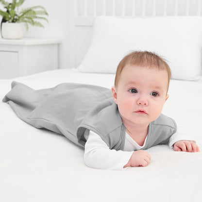 Yoofoss Baby Sleep Sack - 100% Organic Cotton Wearable Blanket for 6-12 Months | 2-Way Zipper, 3 Pack