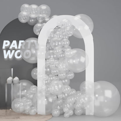 PartyWoo Clear Balloons - 100pcs Transparent Balloon Arch Kit for Weddings, Graduations & More | 5-36 Inch Sizes