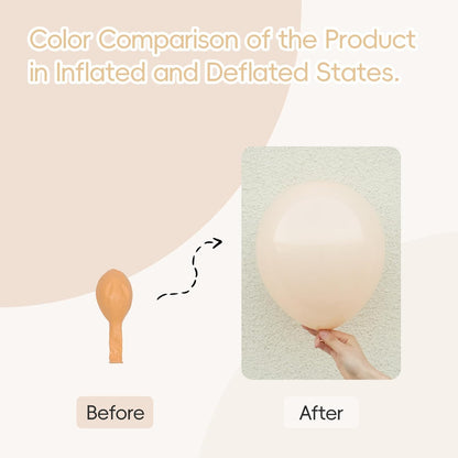 Skiennix 120pcs Nude Balloons - Boho Neutral Balloon Arch Kit for Weddings & Parties | 5-18 Inch Sizes