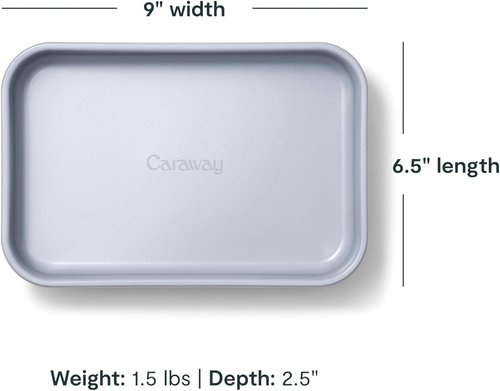 Caraway Nonstick Baking Pan - 9” x 6.5” Deep Ceramic Casserole Dish - Non-Toxic, PTFE & PFOA Free - White