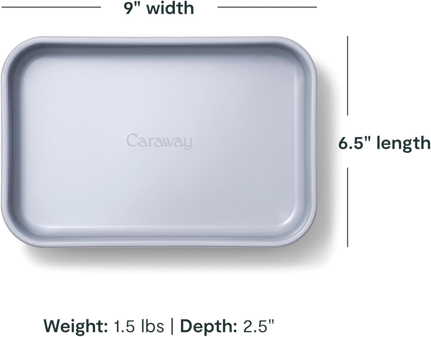 Caraway Nonstick Baking Pan Duo - 9” x 6.5” Non-Toxic Aluminized Steel - Deep Ceramic for Casseroles & Lasagna - Sage