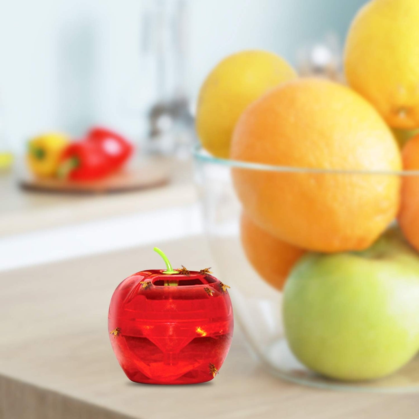 Raid Fruit Fly Traps - Effective Indoor Gnat Killer with 2 Lures & 2 Refills | Safe Food-Based Design