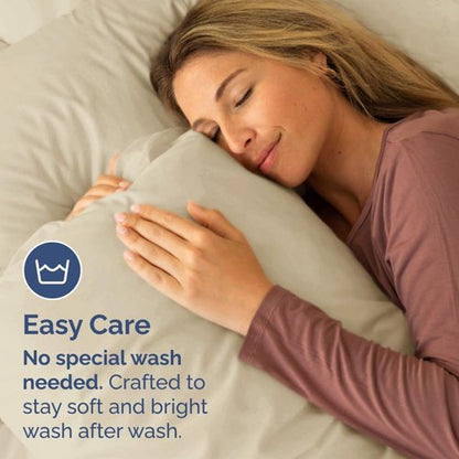 King Standard Pillow Cases - Ultra-Soft Hotel Quality Covers | Fade-Resistant & Wrinkle-Free | 2-Piece Set in Cream