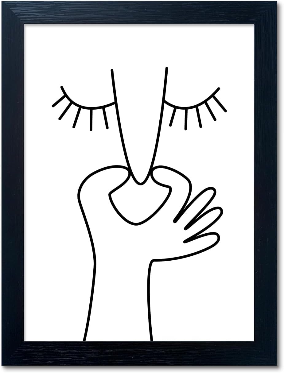 Regine Switzerland Funny Bathroom Wall Art - Black and White Canvas Print for Washroom Decor