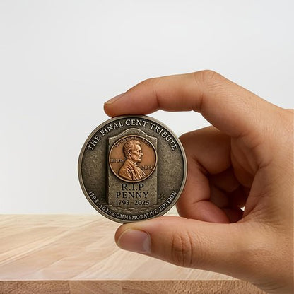 Final Cent Memorial Coin | 1909-2025 Lincoln Penny Tribute - Historical Commemorative Gift