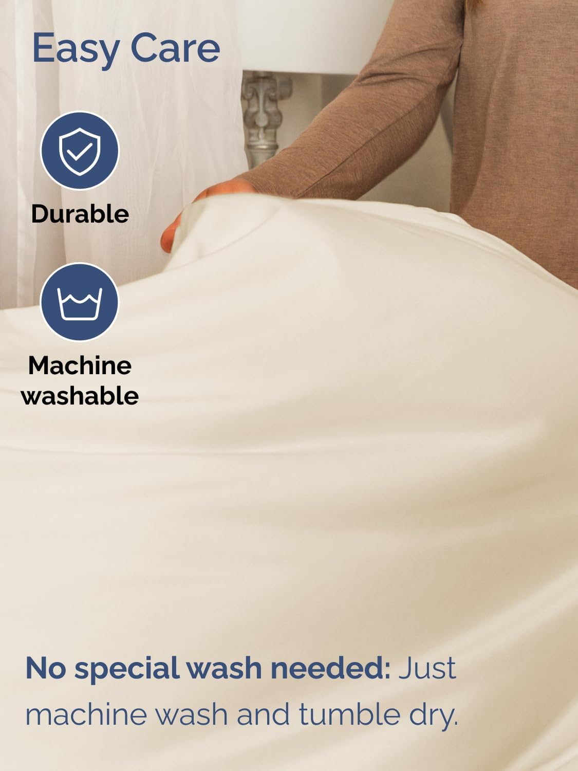 Skiennix Extra Deep Split King Sheet Set - 7 Piece Breathable Cooling Bedding - Soft Wrinkle-Free Off White