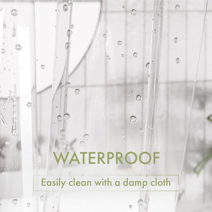 AmazerBath Clear Shower Curtain Liner, 72x78 Long Plastic Shower Curtain Liner, Waterproof PEVA Shower Liner, Cute Lightweight Shower Curtains for Bathroom with 3 Magnets and 12 Rustproof Grommets