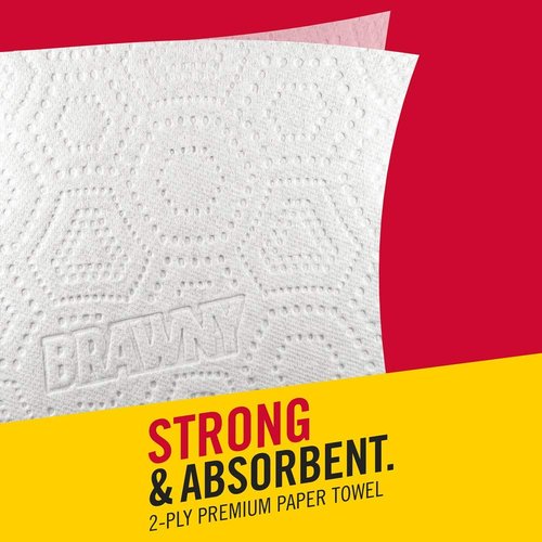 Brawny Paper Towels - 6 Large Rolls with Full Sheets | Equivalent to 8 Regular Rolls