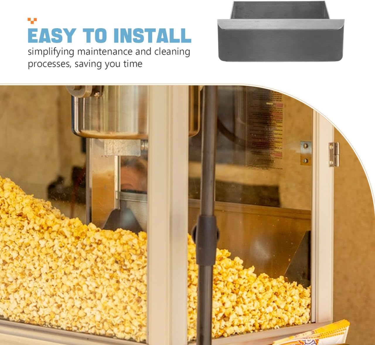 Skiennix Replacement Oil Tray - Stainless Steel Holder for Easy Maintenance | Compatible with Popcorn Machines