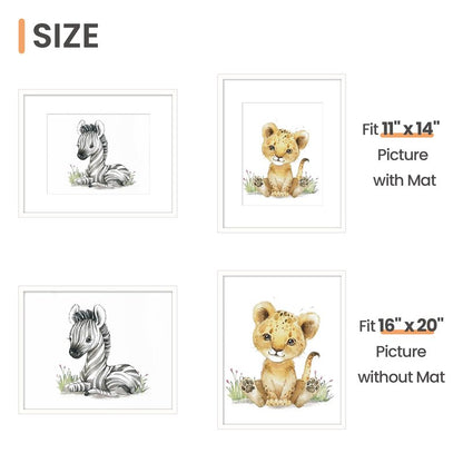 upsimples 16x20 Picture Frame, Display Pictures 11x14 with Mat or 16 x 20 Without, Wall Hanging Poster Frame, White, 1 Pack