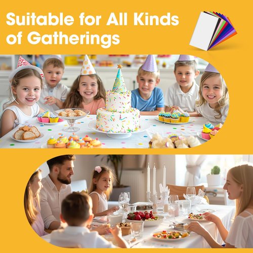 Niuara White Plastic Table Cloth - 4 Pack 54" × 108" Rectangle Disposable Tablecloths for 6FT Tables, Table Cover for Party, Holiday & Gathering Use