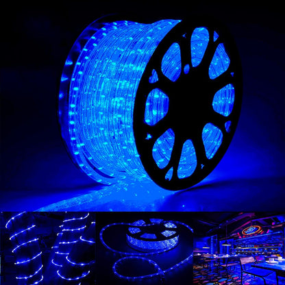 Skiennix 100ft LED Rope Lights - Waterproof & Flexible Tube Lighting with 8 Modes | Blue for Garden, Patio & Parties