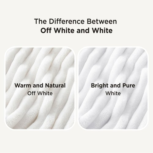 Bedsure GentleSoft King Throw Blanket for Couch - Cozy Soft Blankets for Women, Cute Small Fleece Throws for Girls, Bright White, 108x90 Inches