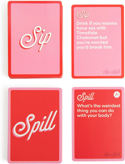 Sip Or Spill | Fun Party Drinking Game for Adults - 200 Cards & Instructions Included